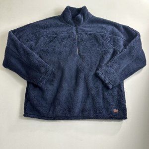 LL Bean Winterloft Fleece 1/4 Zip Sweatshirt Men Size‎ XL Reg Pullover Navy Blue